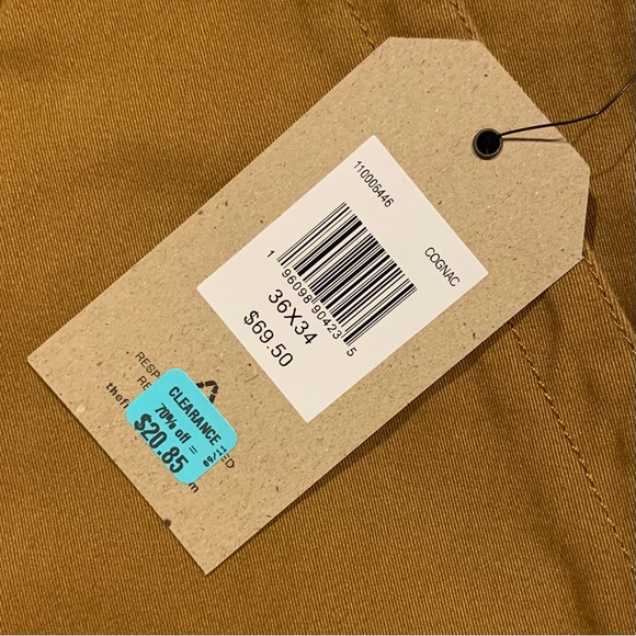 Frye & Co 36x34 Cognac Tan Men’s Pants - Picture 5 of 6